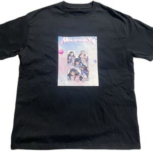New Jeans K-Pop Idol Black Graphic Short Sleeve Tee